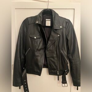 Zara 100% Leather Jacket XS